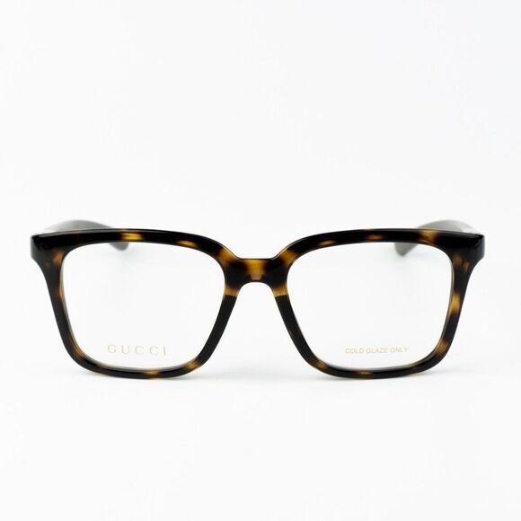 NEW GG1738O 002 Havana Grey Unisex Square Eyeglasses GG...